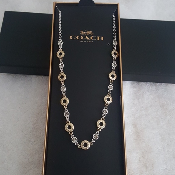 New Coach Two Tone Open Circle Necklaces - Picture 5 of 6